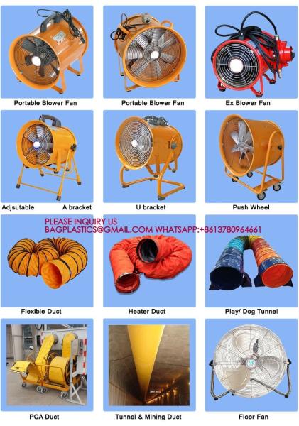 Ventilation Confined Limited Spaces Air Supply 200mm 5m Fire Resistant PVC Flexible Air Duct