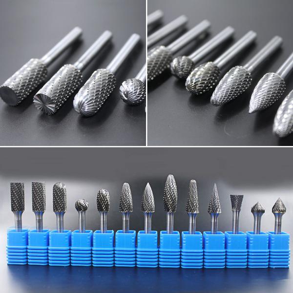 38-81mm Total Length Tungsten Carbide Burr Bits with 6-36mm Head Length