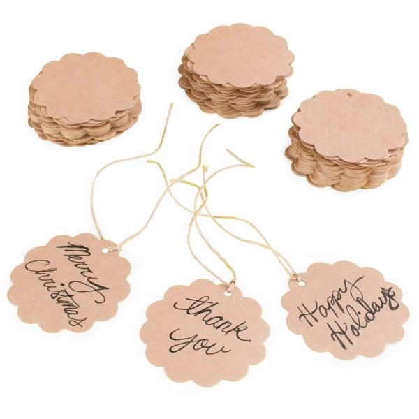 Light Weight Blank Christmas Custom Printed Hang Recyclable Featuring Cardboard Gift Tags