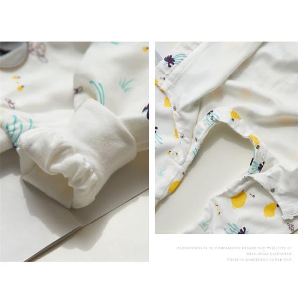 Anti Kicking Woven Muslin Baby Pajamas Animal Print Sleeping Bag 100% Cotton Material