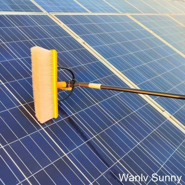 10 dias de entrega Pincel de limpeza manual para lavagem de painéis solares feito de liga de alumínio