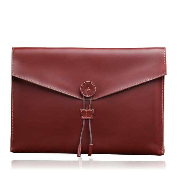 Direct-from-Factory PU Leather Business Briefcase A4-Paper-Size Large Capacity Document Office Bag Briefcase LOGO Available