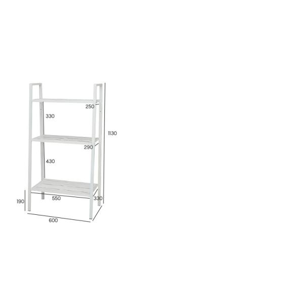 Household Four Layers 113cm Height Steel Book Rack