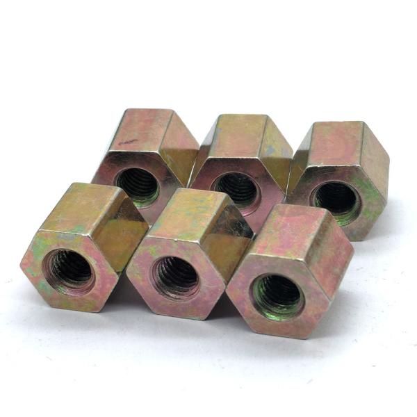 Zinc Plated Hexagonal Long Spacer Nuts Through Hole Extended Fastening Components