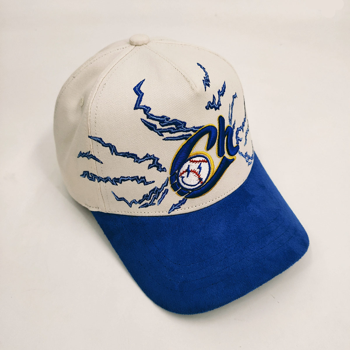 Team Baseball Cap 5 panel Mid Profile Viewer In Suede Interior Stitch Cotton Snapback Silk Fabric Covers Embroidery