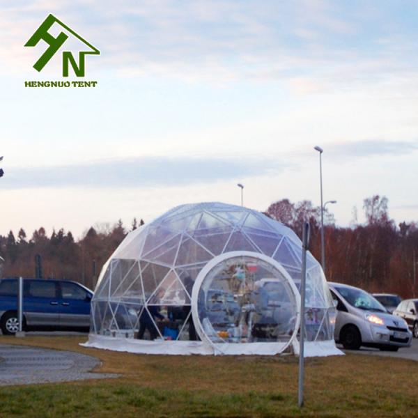 Glamping Family Geodesic Dome Tent Kits Prefab Houses Shower Room Included