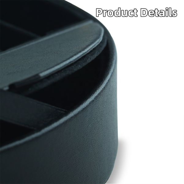 Handmade Custom Romantic Elegant Portable Travel Black PU Leather Case Caja Joyeria Jewelry Box
