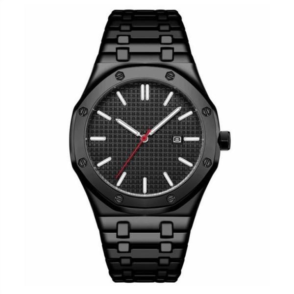 Дозор кварца календаря дозора дела нержавеющей стали людей водоустойчивый