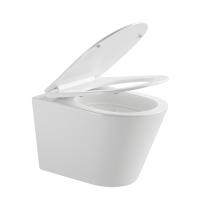 Luxury Ceramic Wall Hung Toilet Concealed Tank Dual-Flush Elongated Bowl P-Trap Drainage for Modern Bathrooms Includes Bidet