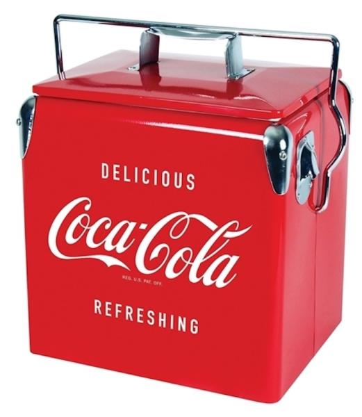 Metal Red Color Outdoor Cooler Box Custom Portable 13L 32x22x36CM