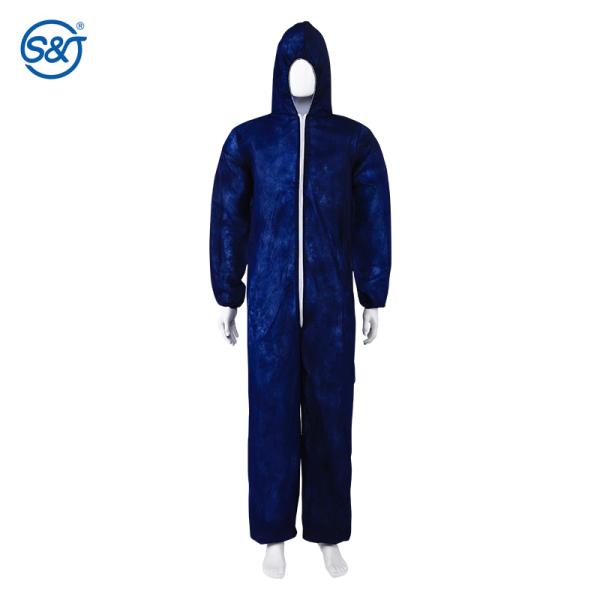 OEM Protective Coverall Suit PP Material Coverall Royal Blue Protective Coverall Disposable