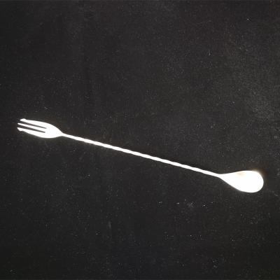 Durable Stainless Steel Mixing Spoon Spiral Pattern Bar Coffee Cocktail Shaker Spoons