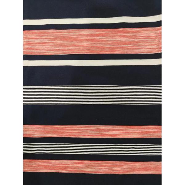 Smooth And Environmental Friendly Good Quality Striped Knit Fabric For T-Shirt