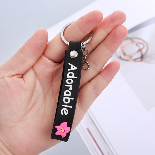 Силиконовый ключевой кольцо браслет ключевой цепочка держатель для женщин девушек запястье круглый ключик