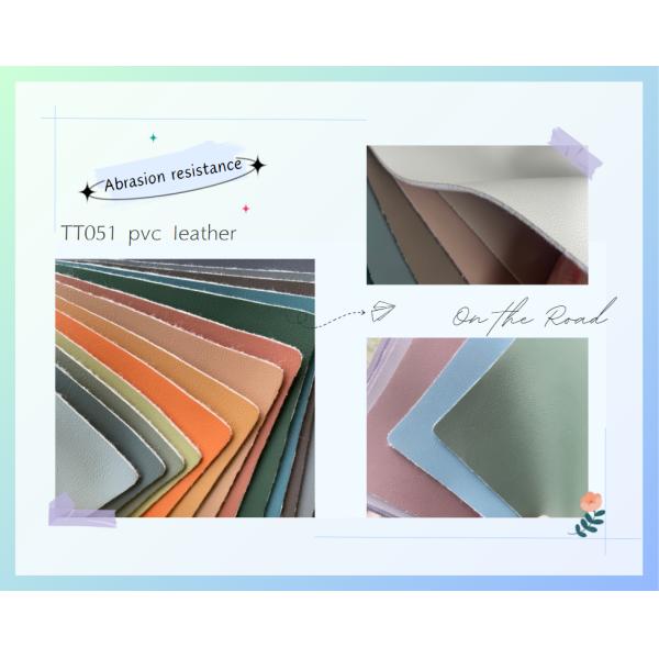 1.4mm Natural Leather PVC Leather Material Artificial 21 Vibrant Colors In Stock TT051