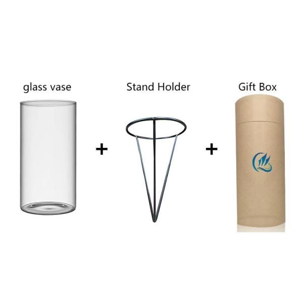 Чистый боросиликатный высокий стеклянный вазовый цилиндр для свадебного дома