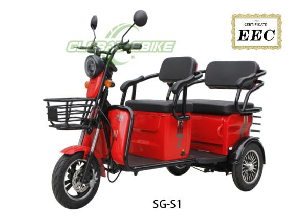 SG-S1 Red Aluminum Alloy LED Electric Scooter 3 Wheel With 1000W Motor Power