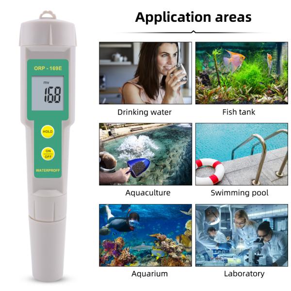 Метр редоксов водоустойчивый ORP цифров LCD 265mV бассейна 4