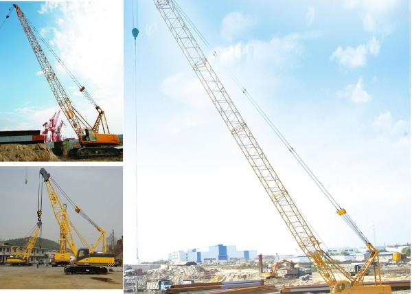 Adjustable Knuckle Boom Length 80m Hydraulic Crawler Crane 28 ton QUY80