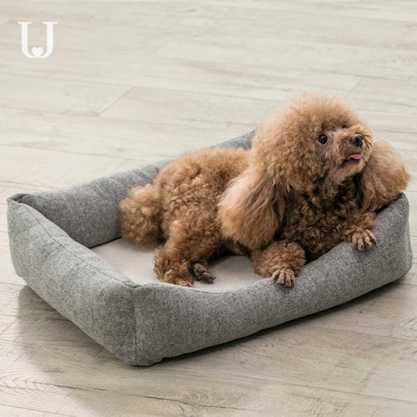 OEM ODM Pet Products FiberEVA Checkered Rectangle Linen Dog Beds