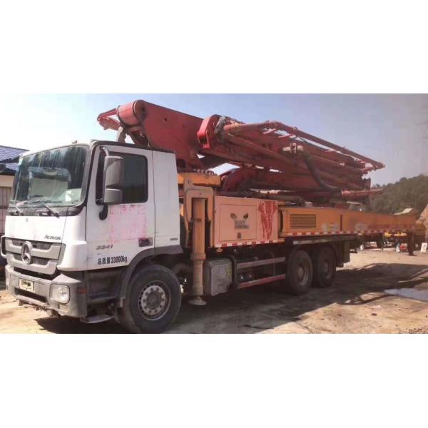 125/180 M3/H Used Concrete Mixer Truck with 52 Meter Concrete Pump on Benz Chassis