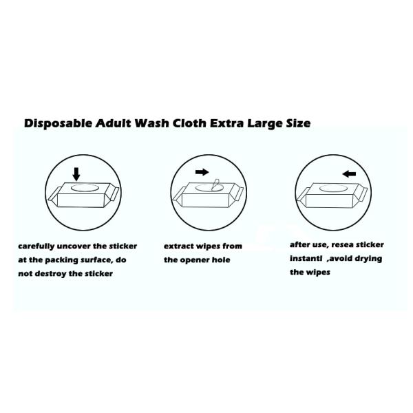 Наградное влажное Spunlace взрослое обтирает, устранимая взрослая ткань мытья дополнительно крупноразмерная