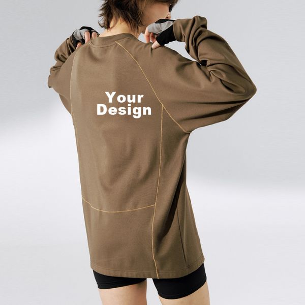 Modal Cotton Blend Long Sleeve Top, Soft Stretch Casual Basic Tee | OEM & ODM Supported, Custom Logo, Fabric & Color Available