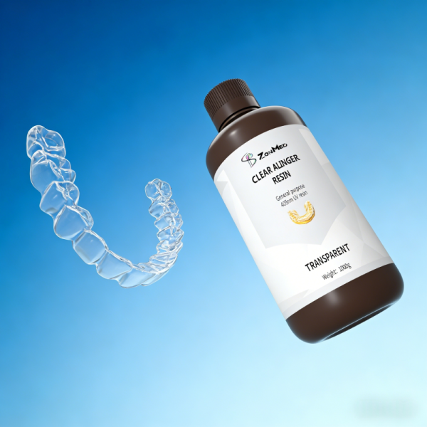 Transparent clear aligner resin cool storage condition and low shrinkage rate combined for effective dental applications
