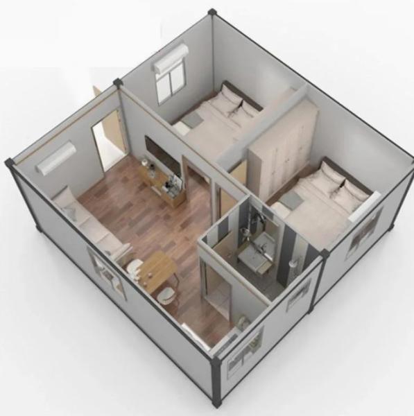 Portable Prefabricated Steel Structure Security Container Modern Metal Guard