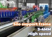 Máquina de moldeado de rollo de columna de silo de trabajo pesado con perforador de seguimiento y cortador hidráulico