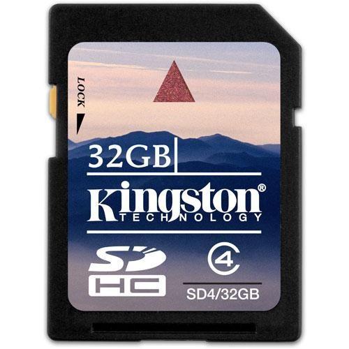 Kingston 32GB SDHC Card Class 4 Price $8.2