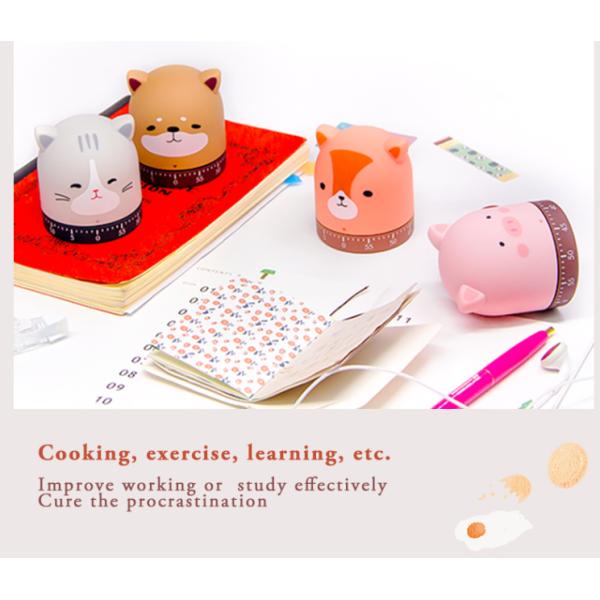 Countdown Cute Kitchen Timer , 72g Animal Kitchen Timer 7*7*8cm