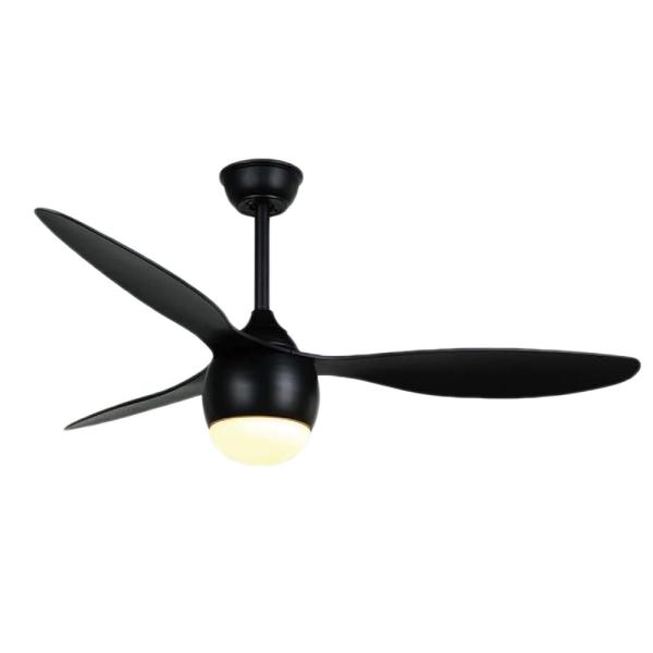 Ventilador de teto metálico com luz 3 ABS lâmina de madeira controle de parede Preto/marrom/OEM cores