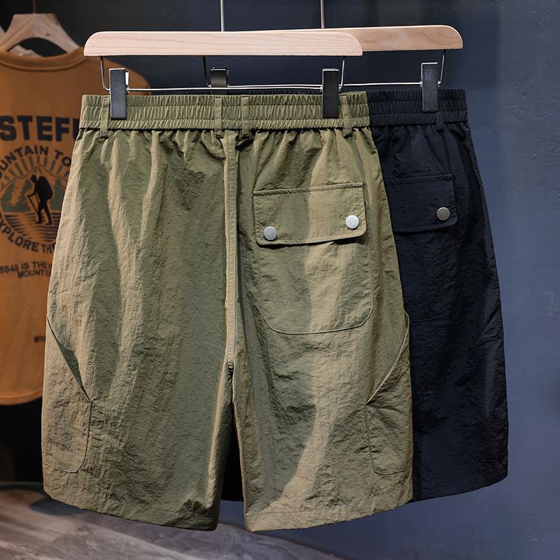 Army Green Black Mid Waist Spring/Summer Army Green Black wholesale men shorts cargo Polyurethane Elastane 100% Loose Fit Custom (DY002)