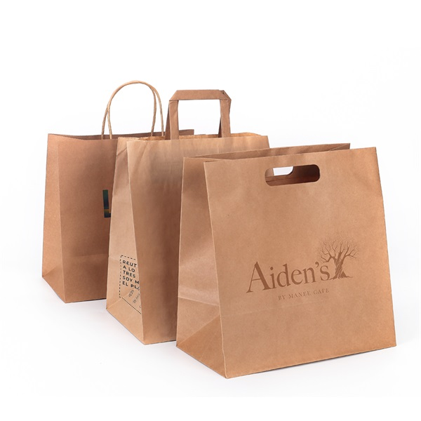 Custom Printed Paper Retail Shopping Bags Bulk Order With Loop Handle