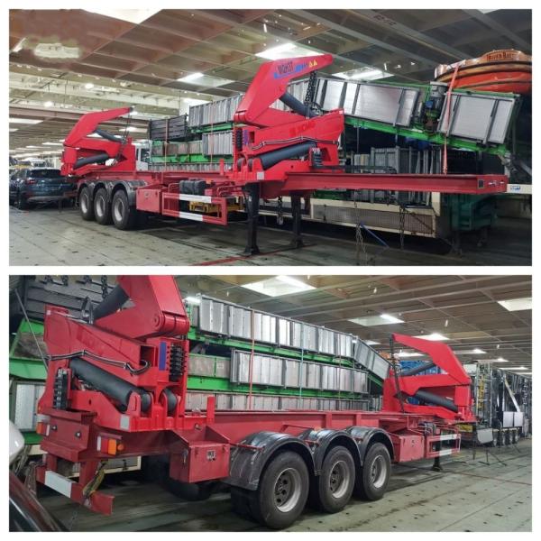 37 Tons Wheel Base 7000-8000mm Side Lifter Semi Trailer with 30-100t Loading Capacity