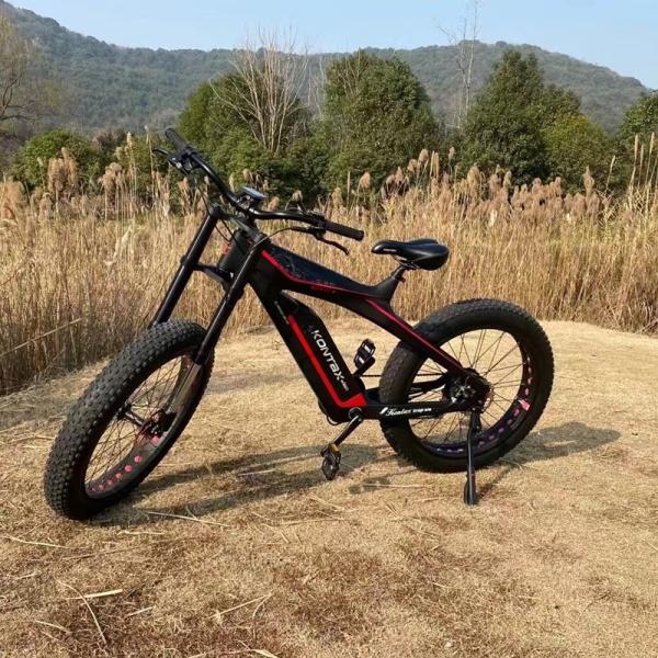 Adult Electric Mountain Bike MTB with Kontax Mid Snow Motor and Carbon Fiber Frame