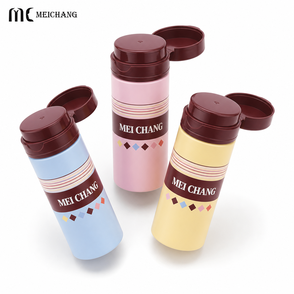 30ml 50ml 100ml 120ml 150m 200ml Multi-Size PP Powder Dispenser Airless Bottle with Piston & Flip-Top Cap(MC-298)
