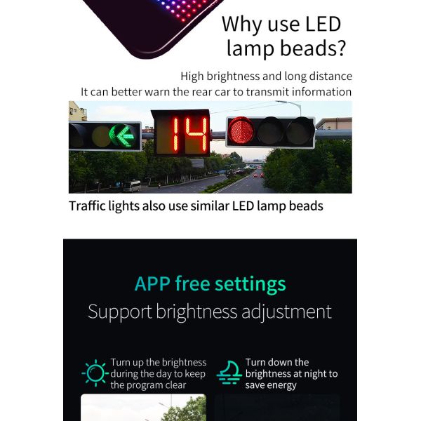 10 Inches Flexible Car LED Display Real Time Custom Animations And Messages