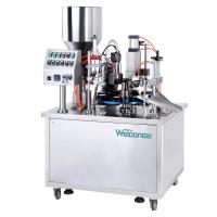 Máquina automática de enchimento e vedação de tubos de creme com acionamento pneumático