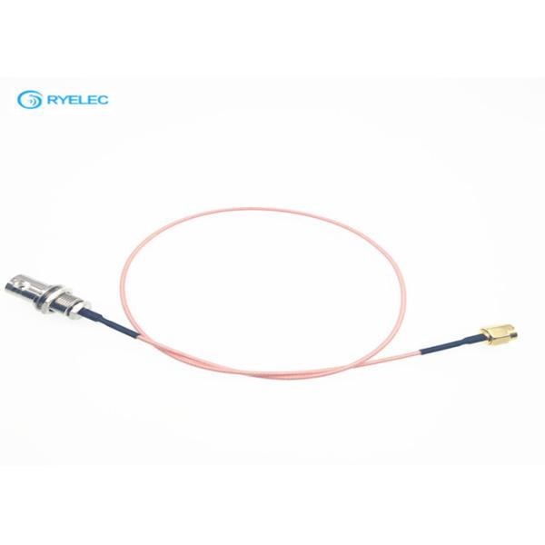 Rear Bulkhead Mounted RF Cable Assemblies BNC Female To Straignt SMA Male Connector