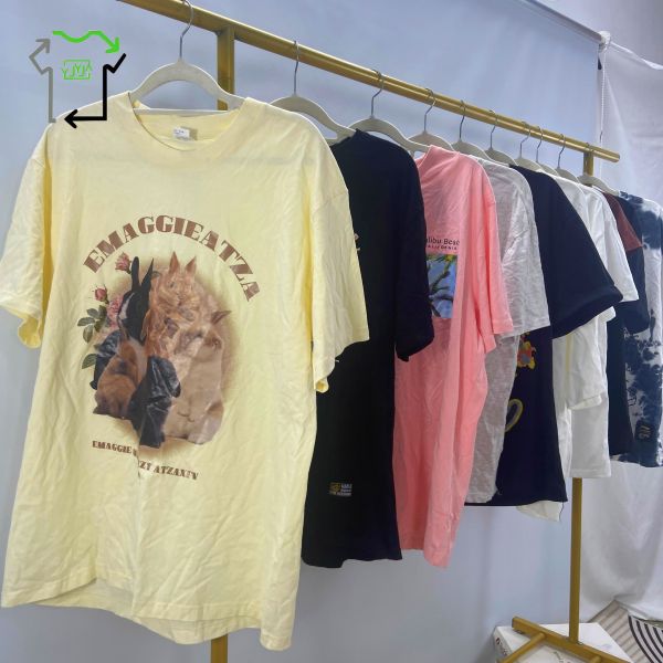Mixed Styles Used Short Sleeve Second Hand Men Women Cotton T Shirt In Bales