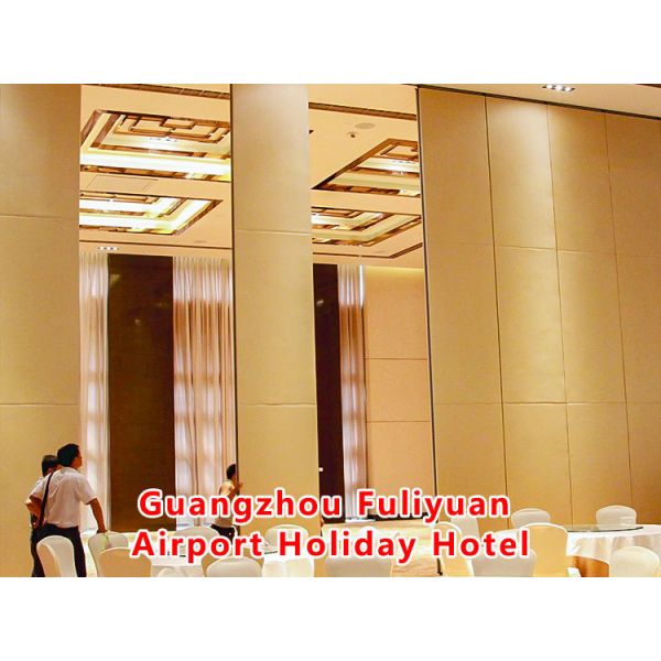 Gansu Yinchuan International Cultural Exchange Center | Aluminum Frame Movable Partition Wall with High Pressure Laminate Board and Dupont POM Rollers for Top and Bottom Jack Lifting