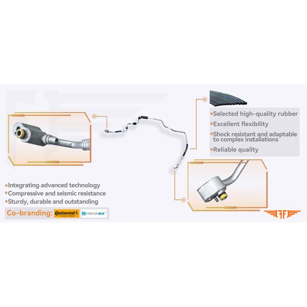 Golf Touran 1K0820741S Discharge Aluminium Aircon Pipe Fits For 06-10 VW 2.0L