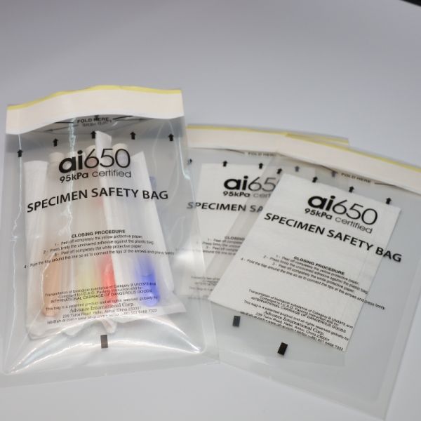Medical Transport Bag / Specimen Transport Bag – 95kPa Rated, Biohazard Printed, Leak-Resistant Lab Specimen Bag With External Pouch