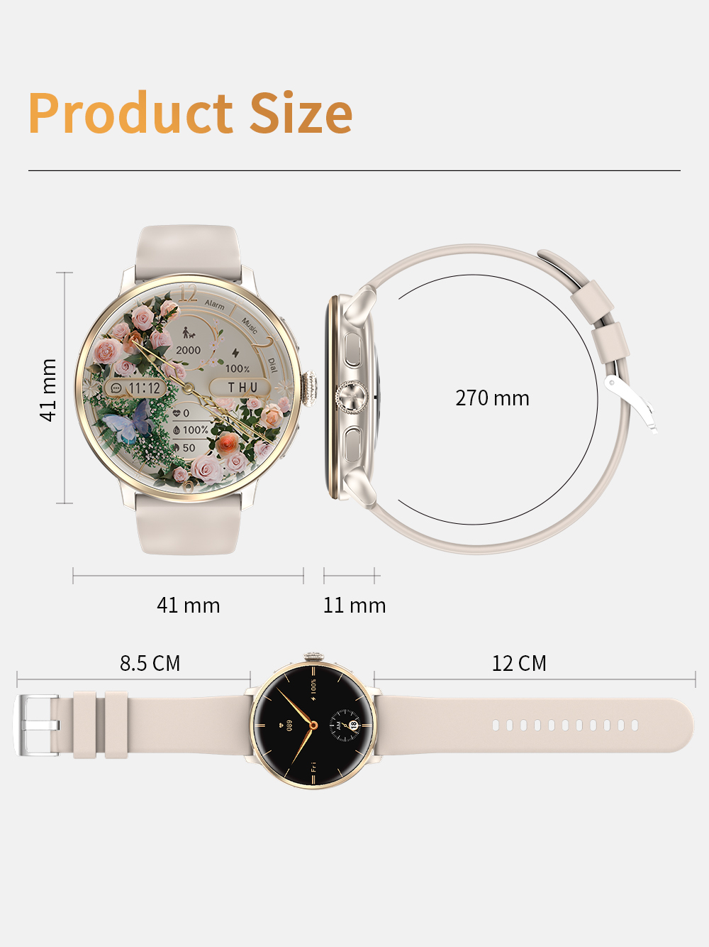 H88 4G Android Women's Smart Watch 49mm AMOLED Display 3GB+32GB Storage NFC SIM Card Video Call IP68 Waterproof Alloy SDK
