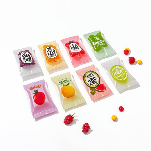 Food Snack Packaging Custom Logo Printed Recyclable Three Side Seal Plastic Mylar Bags for Beverages Jellies Liquids