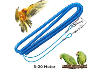 Coiled Parrot Safe Rope Prevent Bird Accidental Flying Expanding 20 Meter