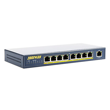 8 Ports PoE Switch,10/100Mbps,IEEE802.3af,15.4W,100m(Plug and Play, Metal Case) 