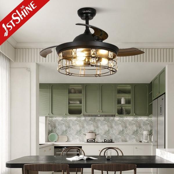 Material do corpo da lâmpada Metal 1stshine LED Ventilador de teto com Kit de luz e controle remoto